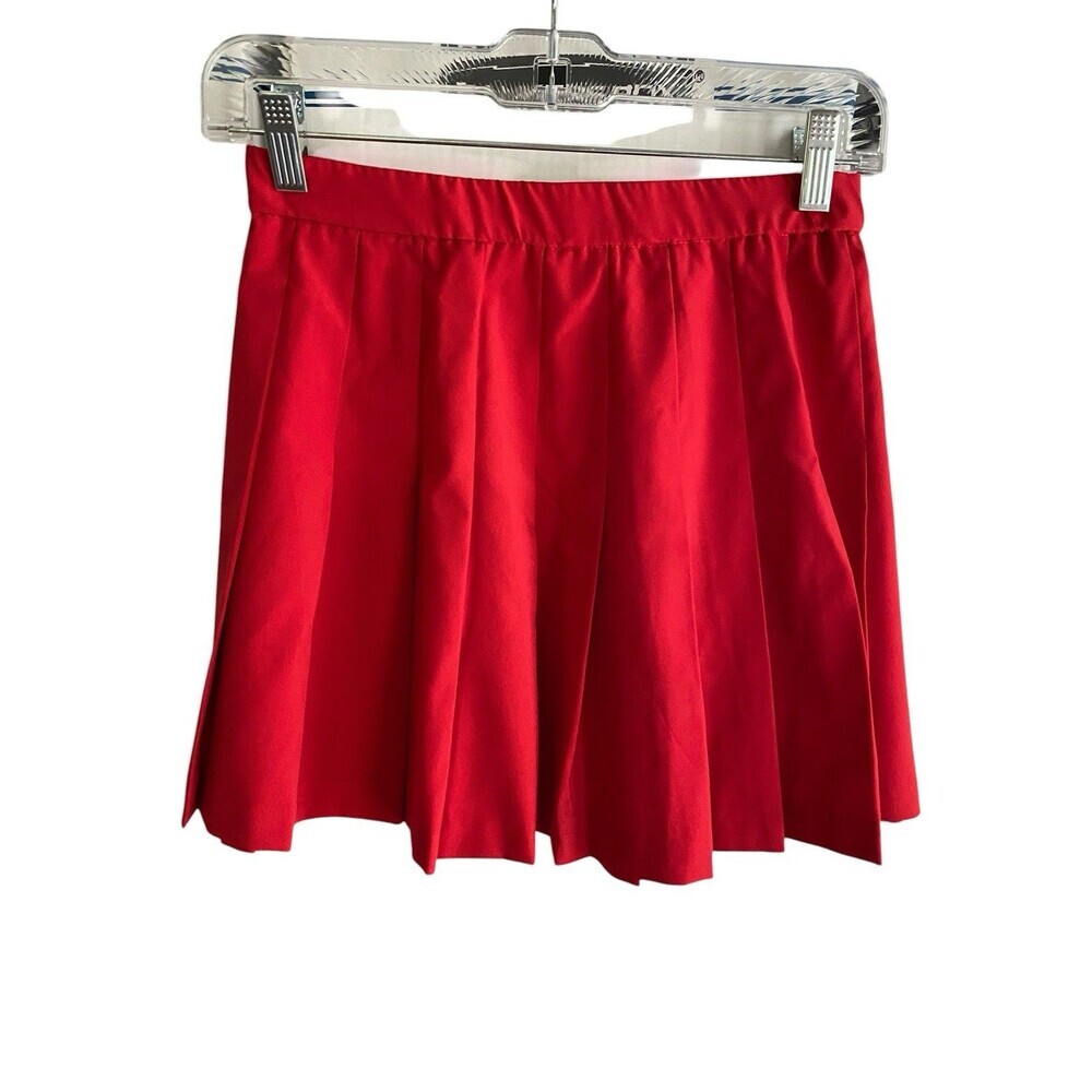 Lilly's of Beverly Hills Skirt Womens 8 Red Pleated Tennis Golf Mini Made in USA